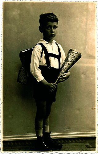 Einschulungsfoto Siegfried Lindenbaum