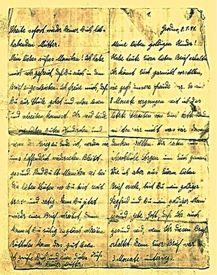 Brief von Frieda Lindenbaum an ihre Kinder Manfred und Siegfried in England, Grodno 8. Januar 1941