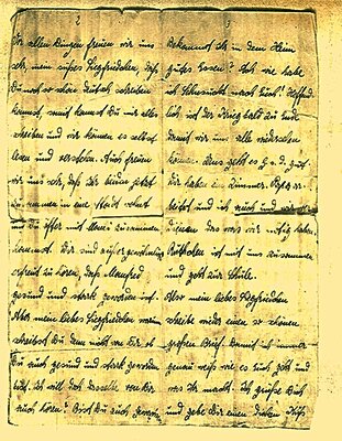 Brief von Frieda Lindenbaum an ihre Kinder Manfred und Siegfried in England, Grodno 8. Januar 1941